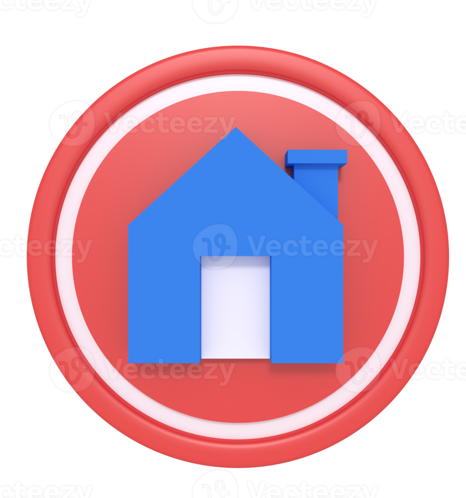 3d rendering of home icon png