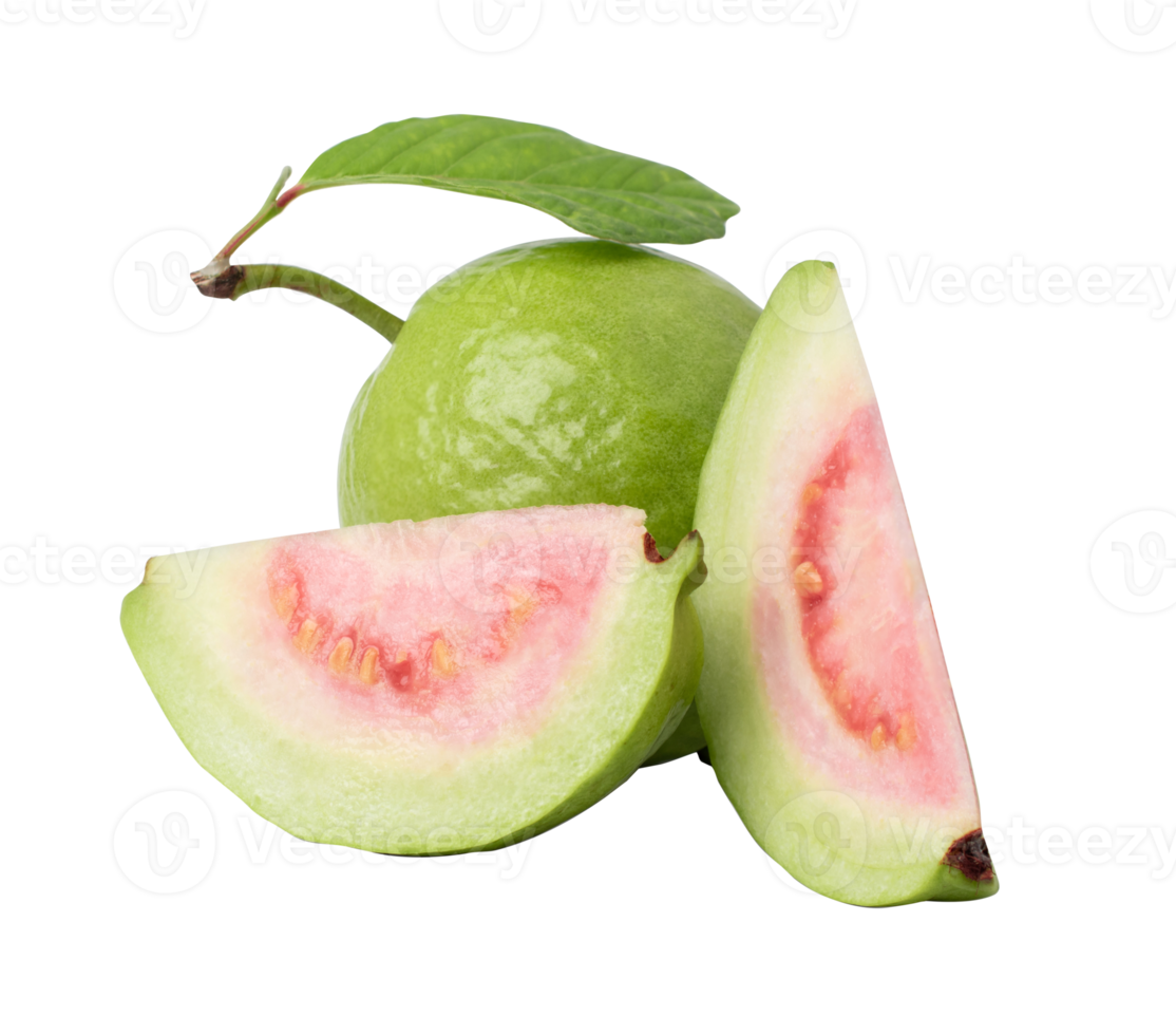 vers guava met blad geïsoleerd Aan wit achtergrond. met knipsel pad png