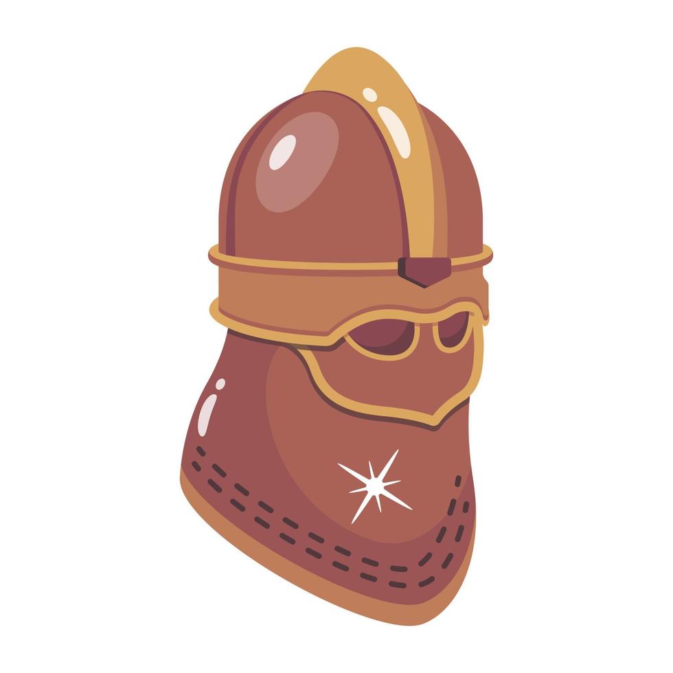 An icon of knight shield flat design vector