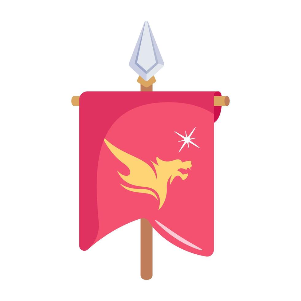 Flat vector design of medieval arrow