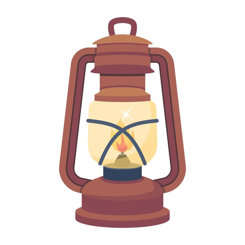 A lantern icon in flat editable design vector