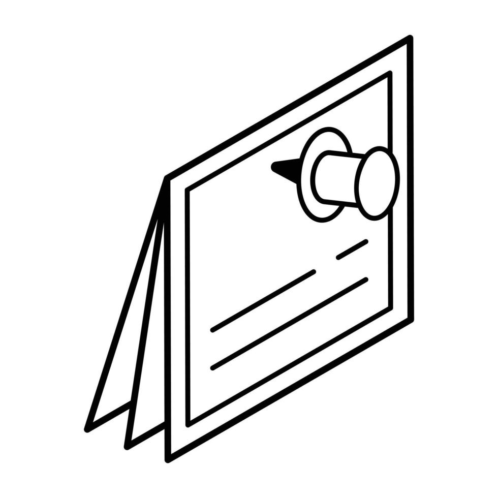 A reading board line editable icon vector