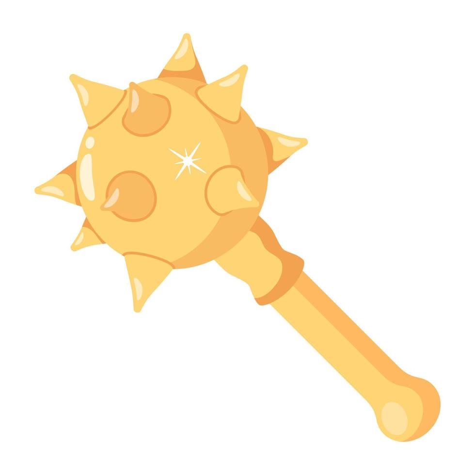 Modern flat editable icon of a mace vector