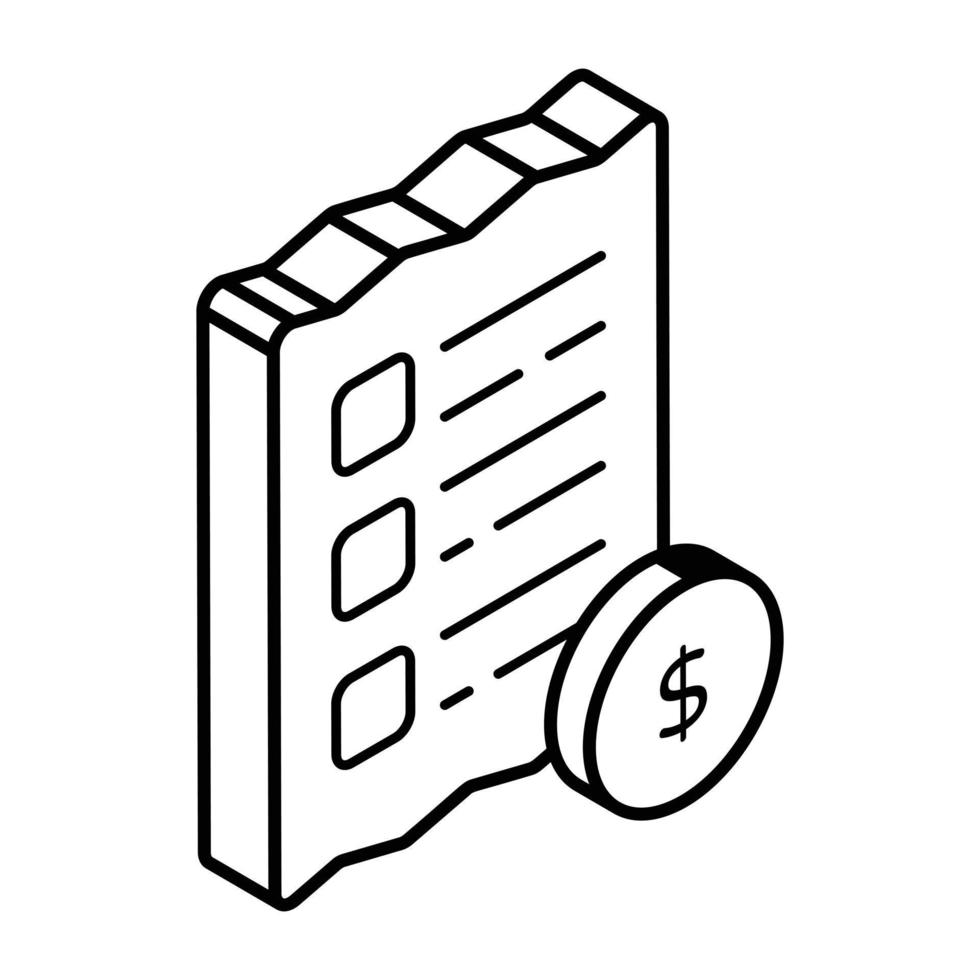 A ledger editable isometric icon vector