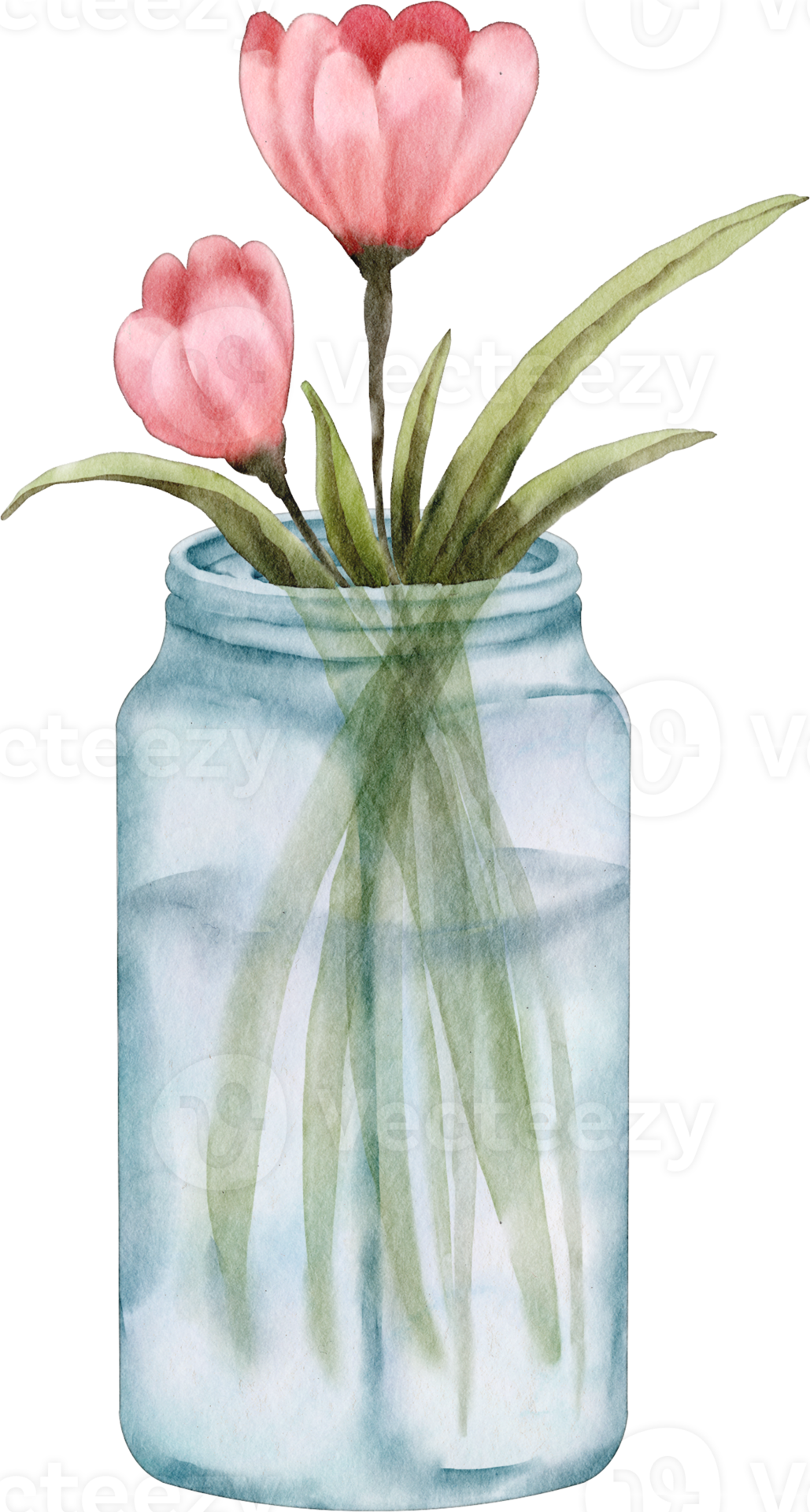 watercolor flower in vase clip art 10987962 PNG