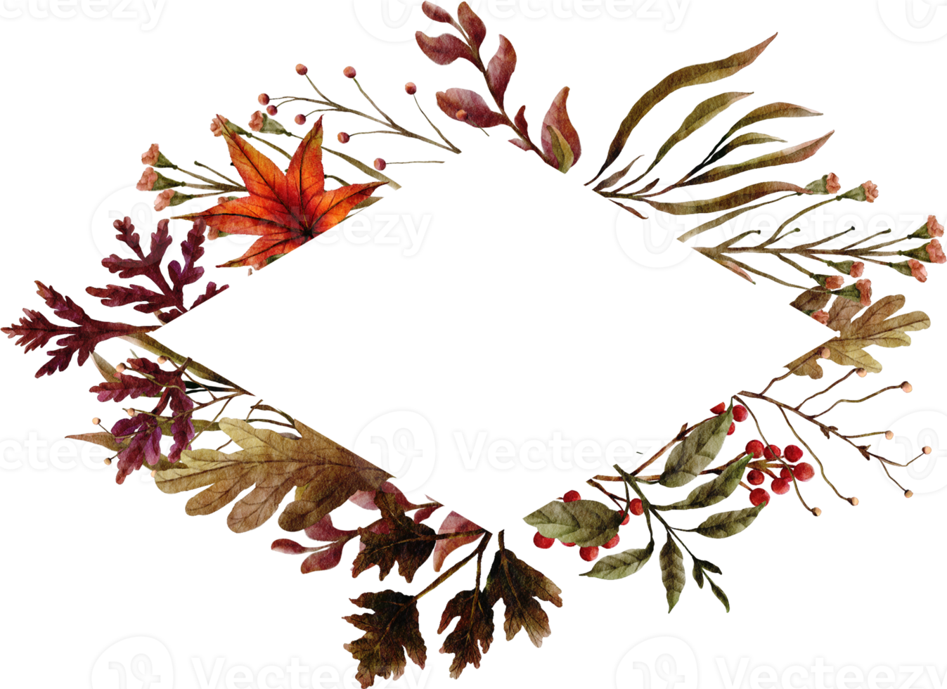 waterverf herfst kader klem kunst png