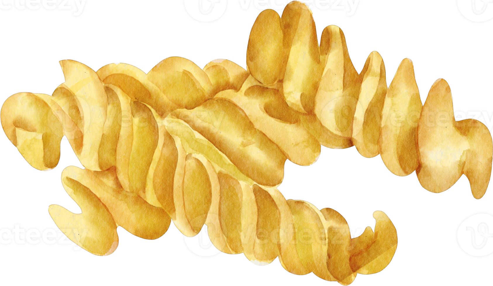 watercolor pasta fusilli png