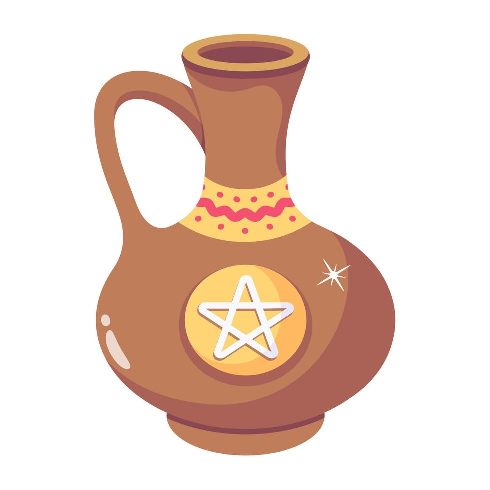 An arabic teapot flat icon design vector