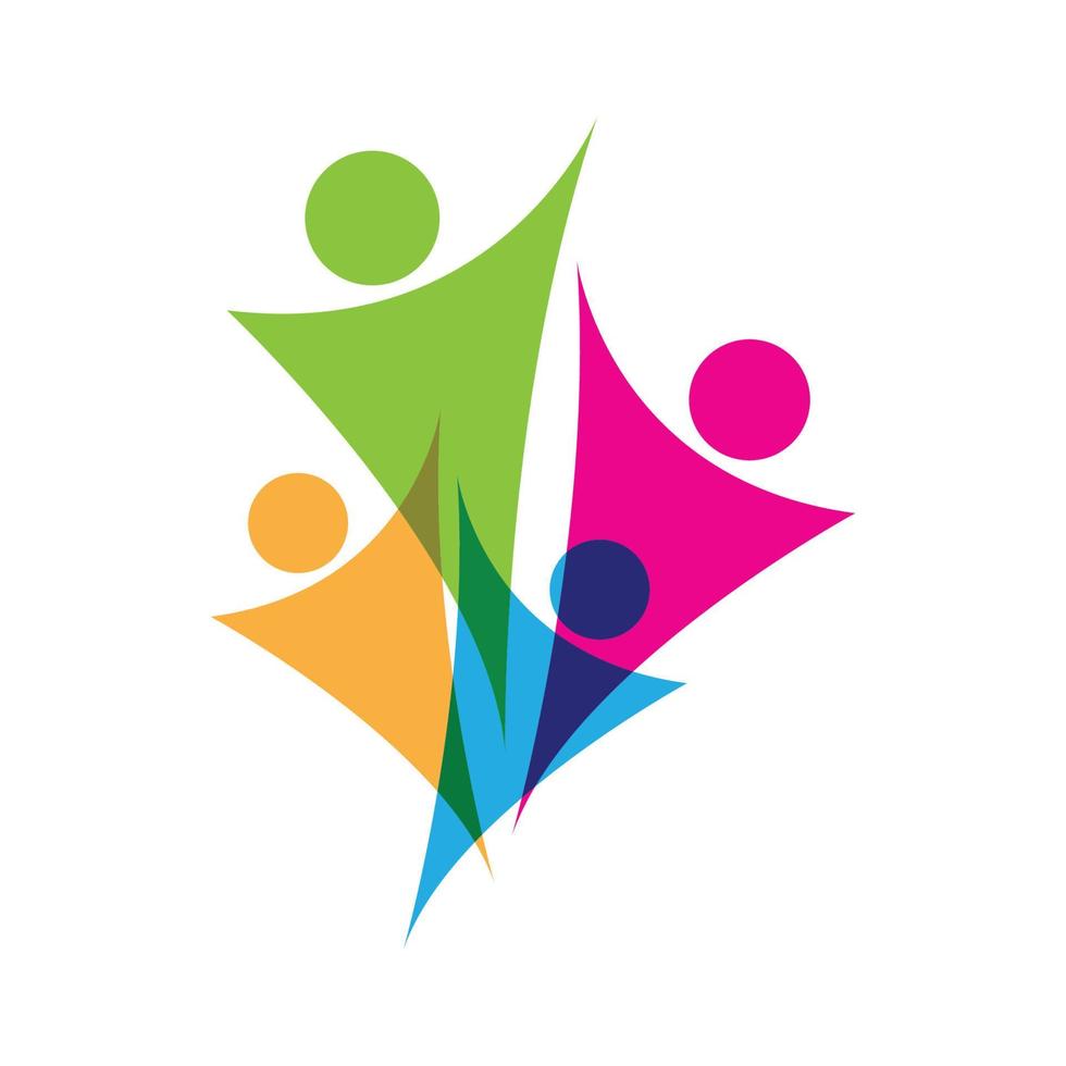 Adoption and community care Logo template vector icon
