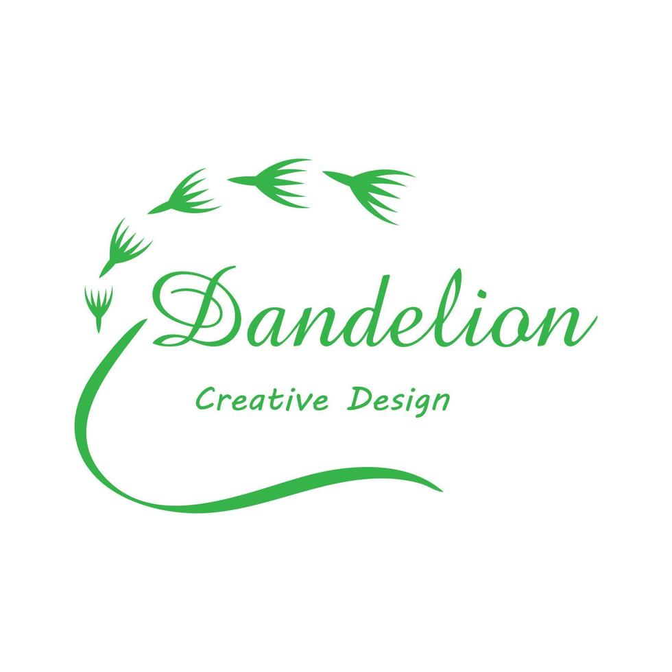 Dandelion flower logo vector template design