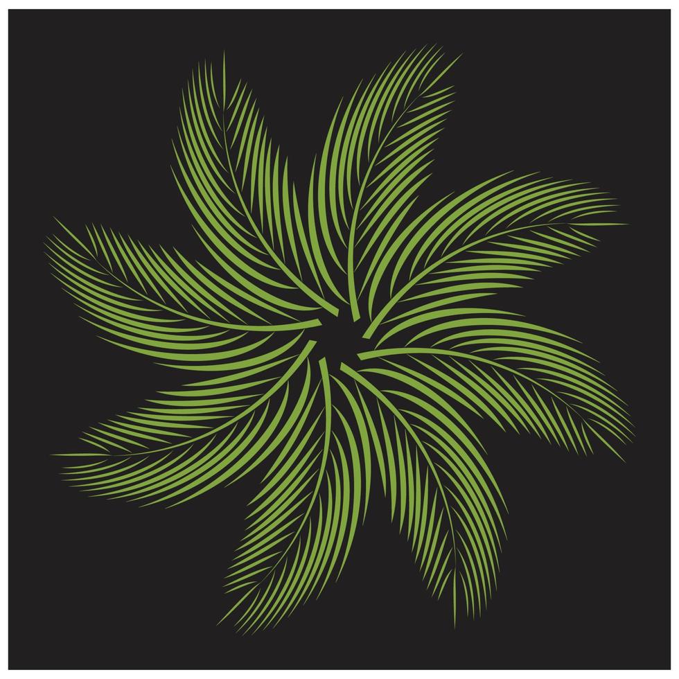 Ilustración de vector de plantilla de logotipo de verano de palmera