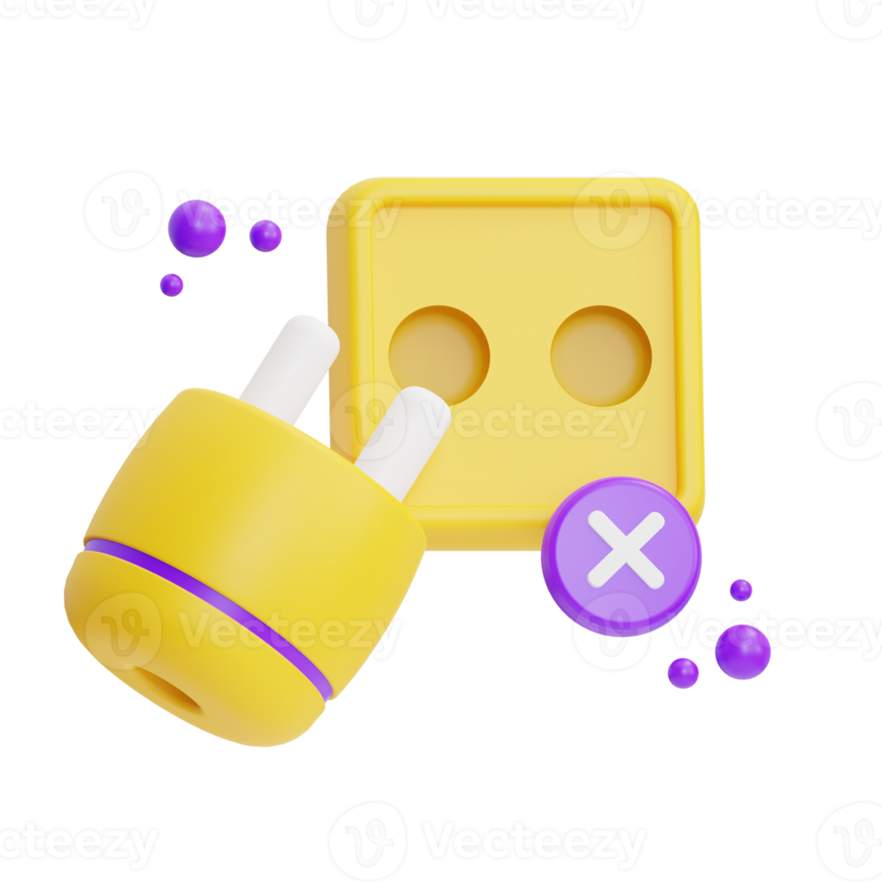 unplugged Illustration 3d png