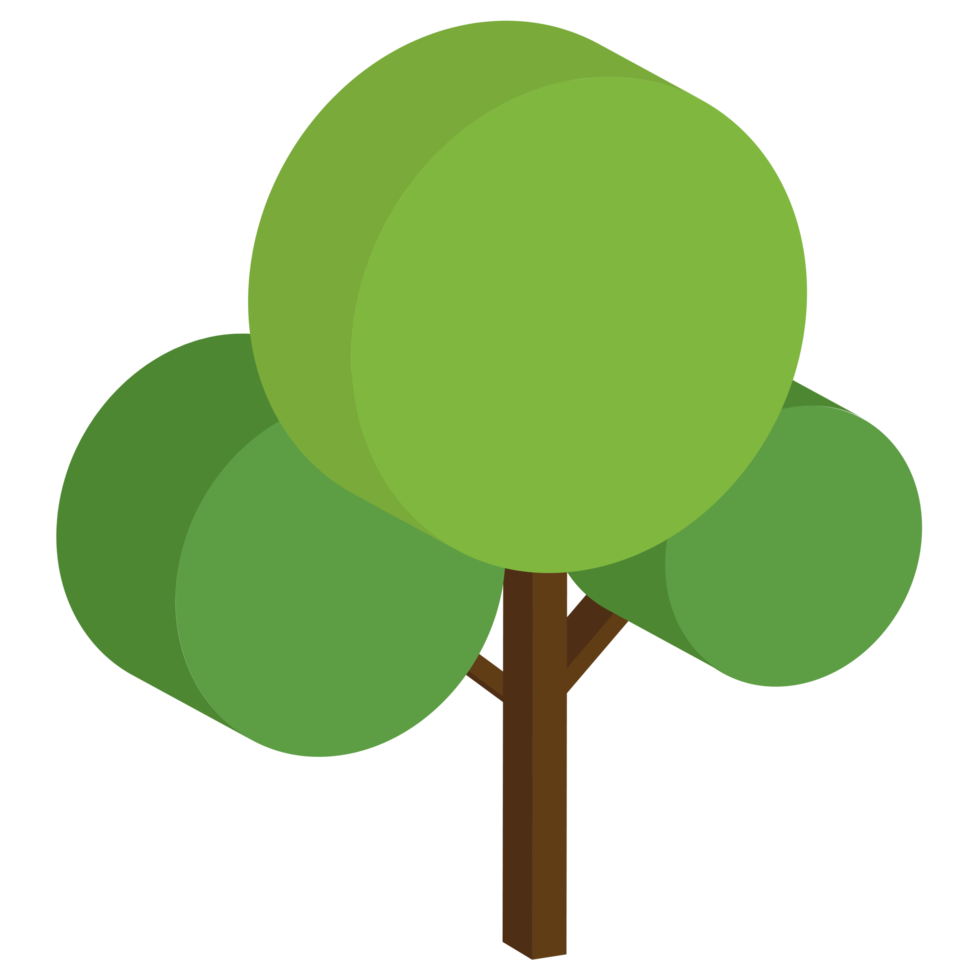 Tree or plant, Isometric plant and trees. png