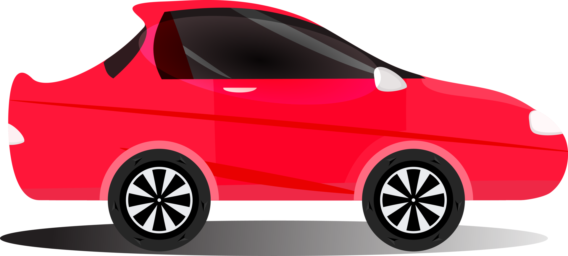 Red color sport car automotive fast speed illustration graphic design