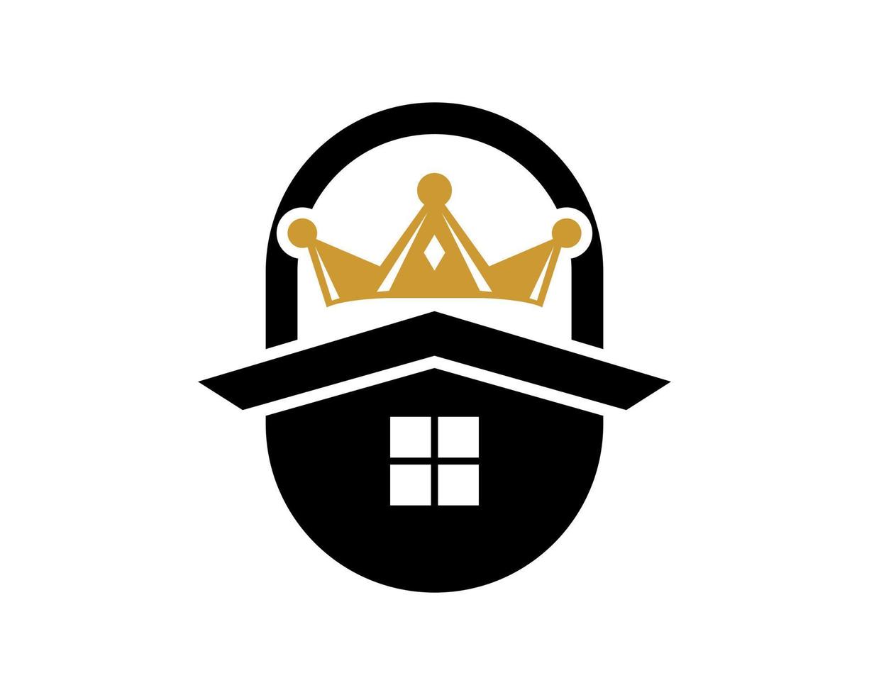 Real estate with crown on it vector