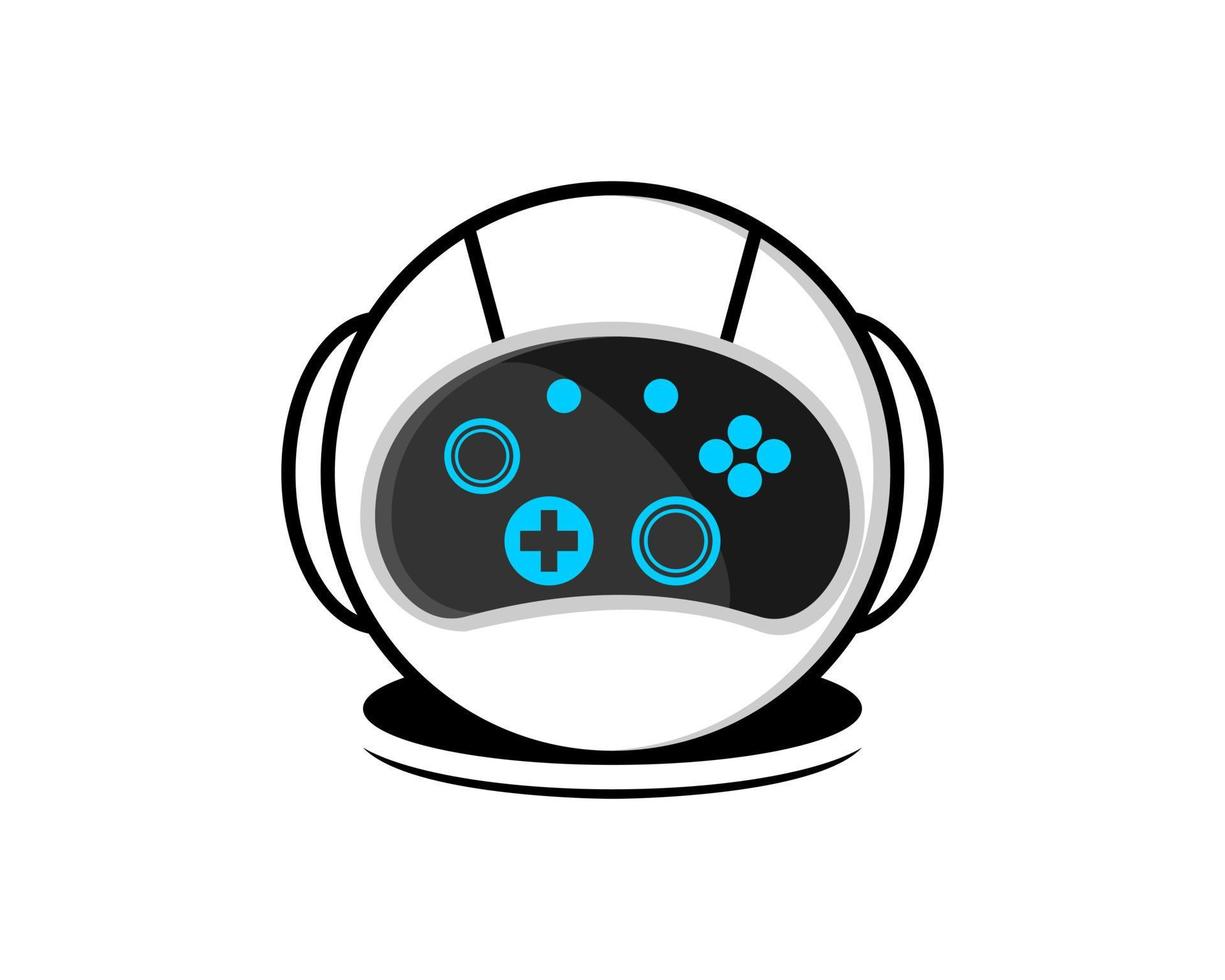 Robot with game stick inside vector