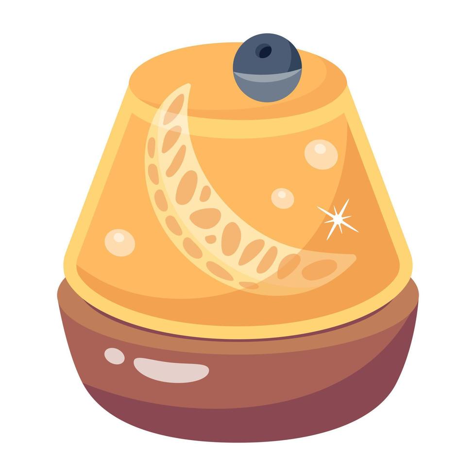 A medieval dessert, flat icon of a pudding vector