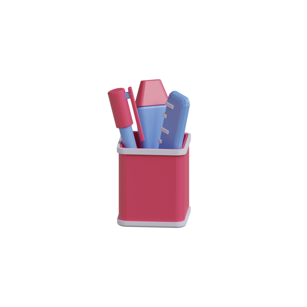 3D Isolated Stationery icon png