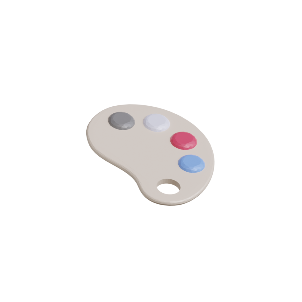 Icono de herramientas de arte aislado 3D png