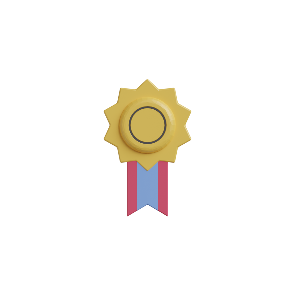 3D Isolated Achievement Icon png