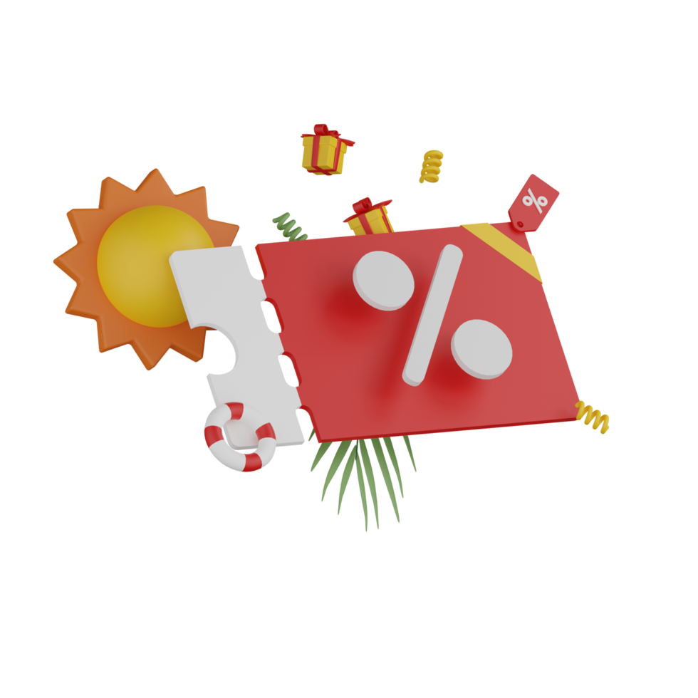 3D Isolated Sale Label png