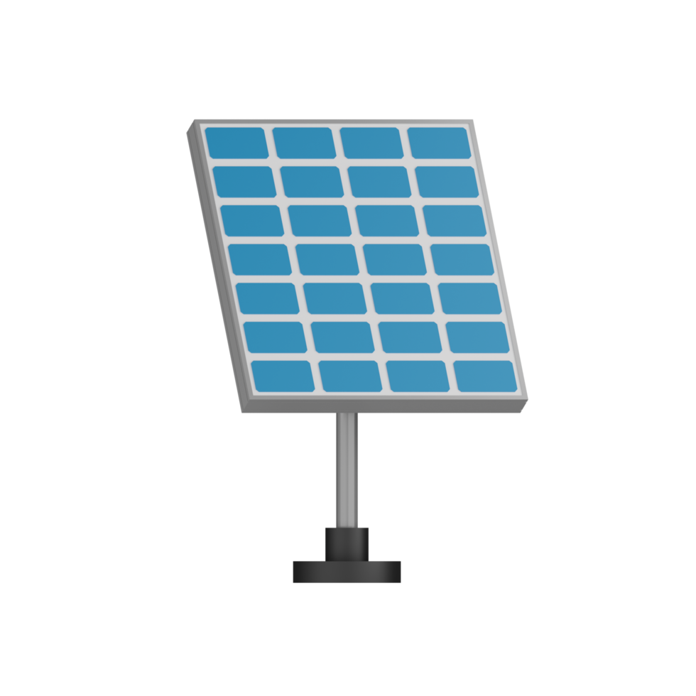 3D Isolated Solar Panel Production png