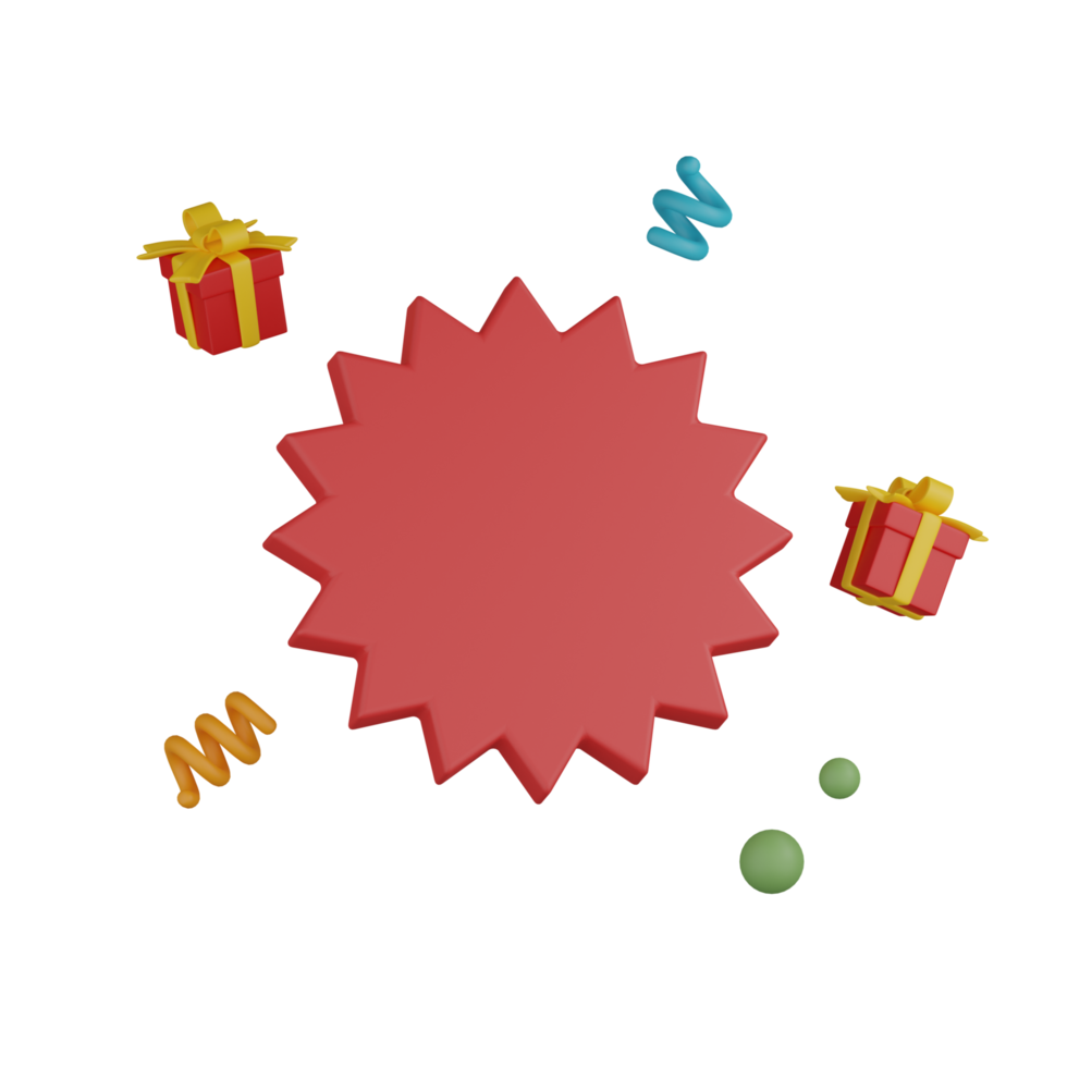 3D Isolated Discount Badge png