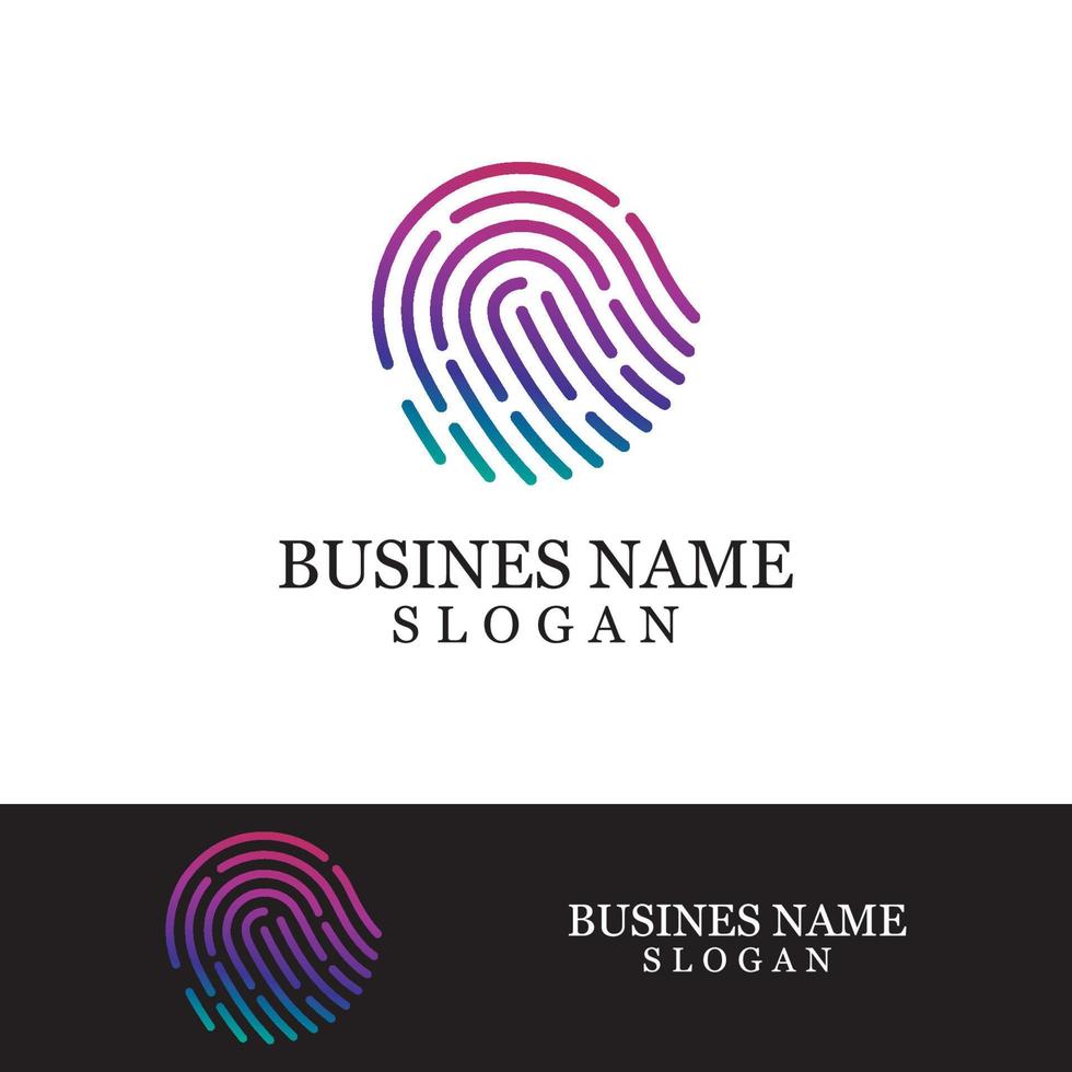 Fingerprint logo vector illustration