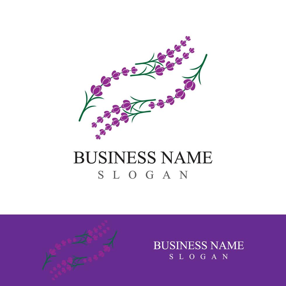 Fresh lavender flower logo vector