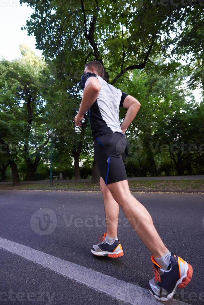 man jogging outside photo