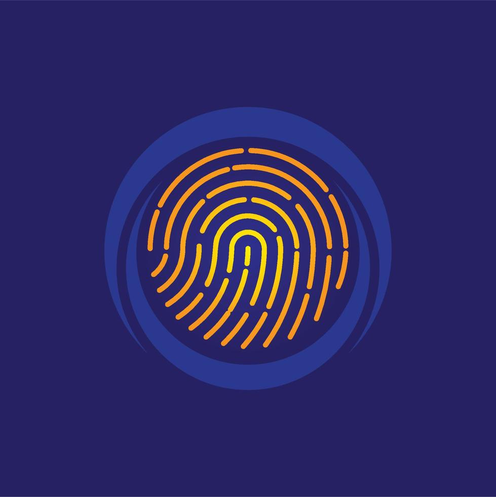 Fingerprint logo vector illustration