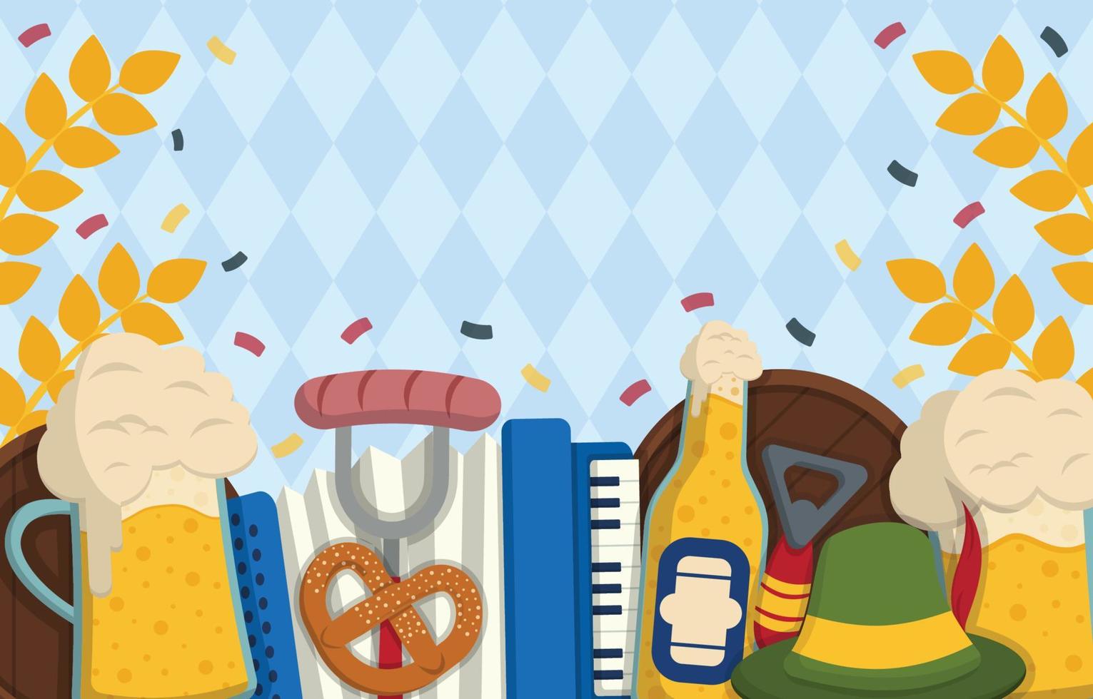 Fun and Festive German Holiday of Oktoberfest vector