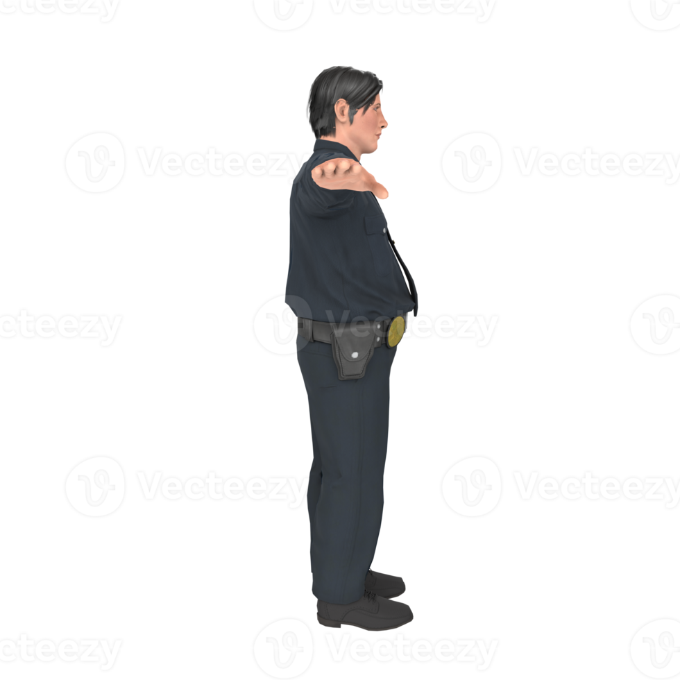 Polizist Junge 3D-Modellierung png