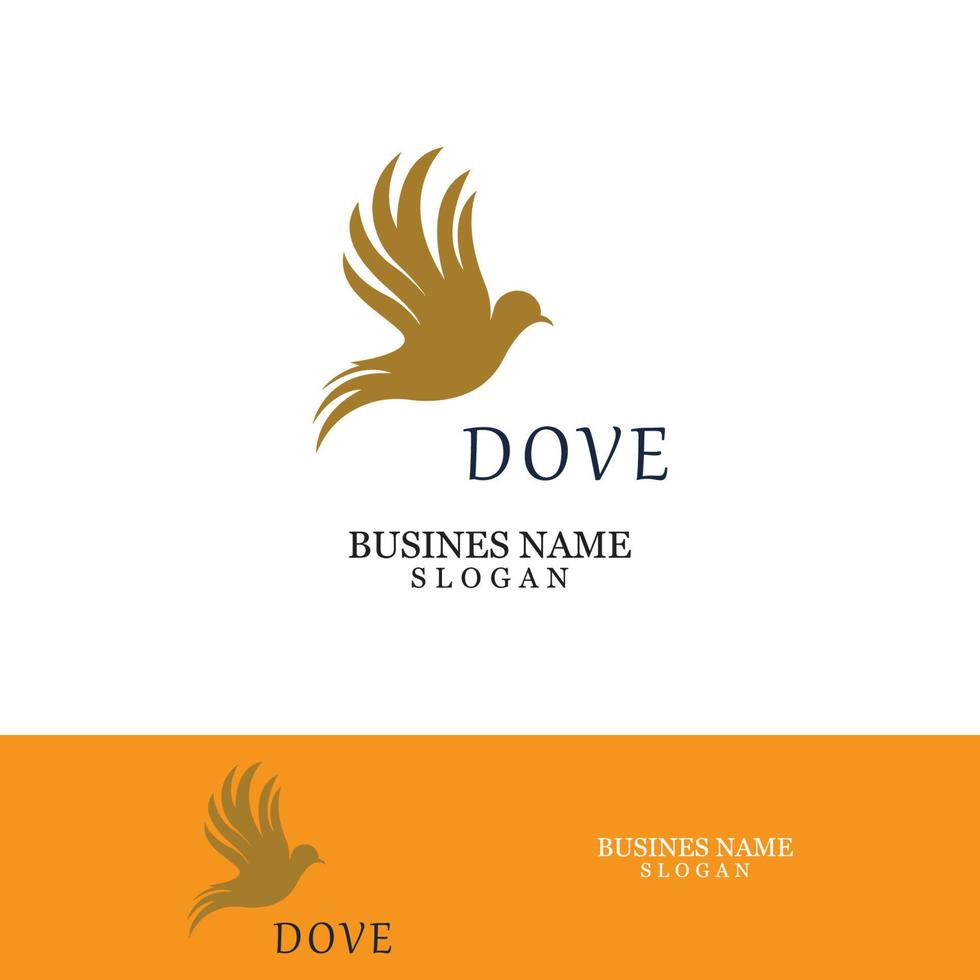 Bird wing dove logo template vector