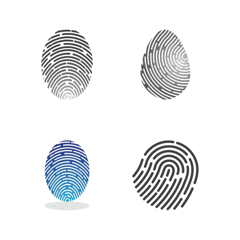 Fingerprint logo vector illustration