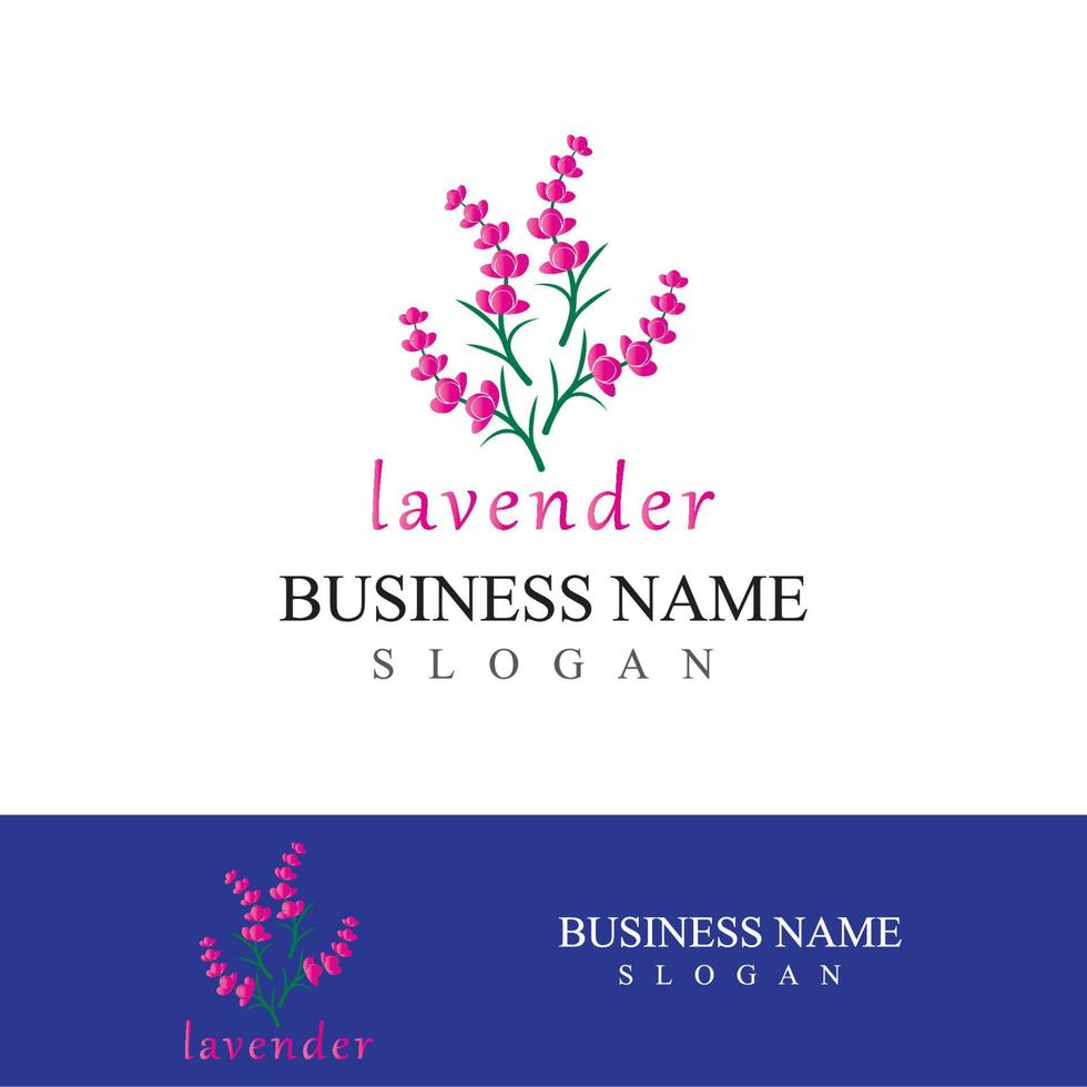 Fresh lavender flower logo vector