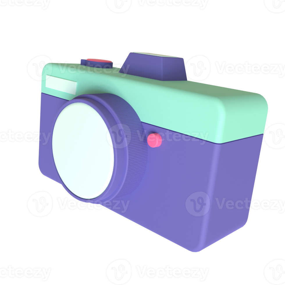 Kamera 3D-Rendering isoliert auf transparentem Hintergrund. ui ux icon design web- und app-trend png