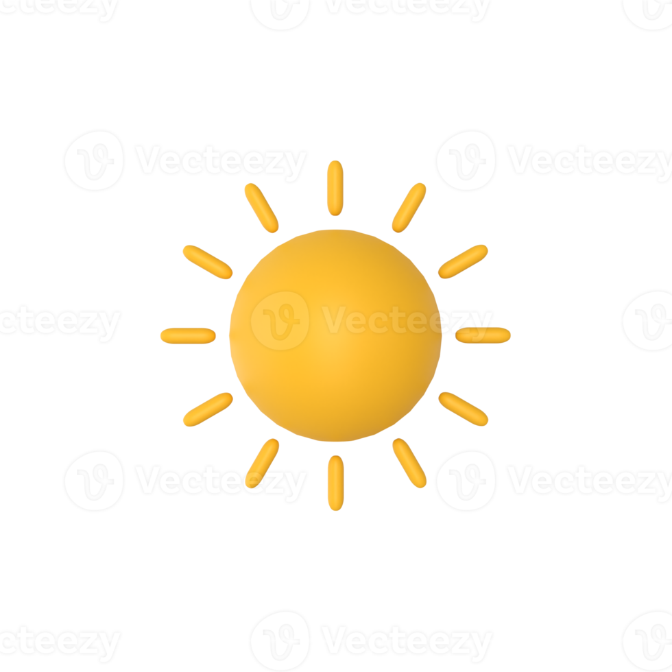 caldo tempo metereologico 3d interpretazione isolato su trasparente sfondo. ui UX icona design ragnatela e App tendenza png