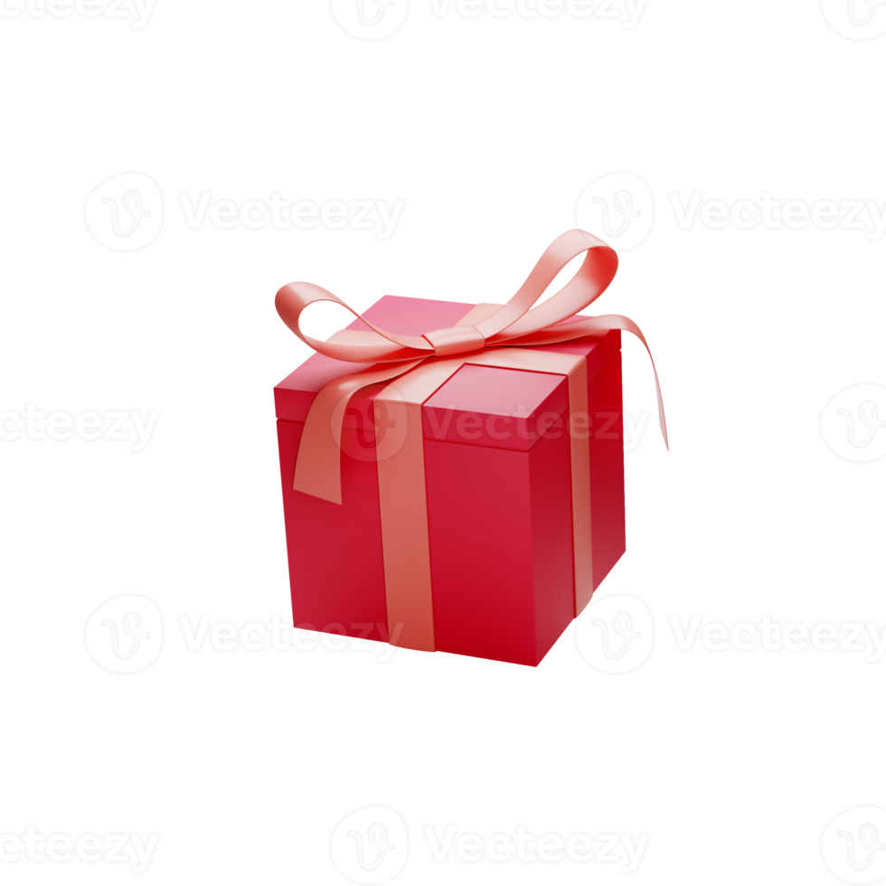 Yellow gift box closed with ribbon. 3d render modern holiday surprise box. png
