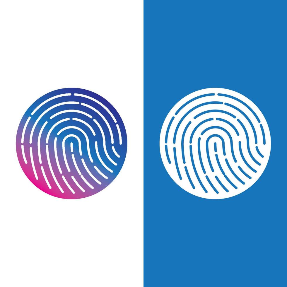 Fingerprint logo vector illustration