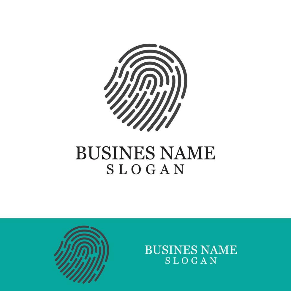 Fingerprint logo vector illustration