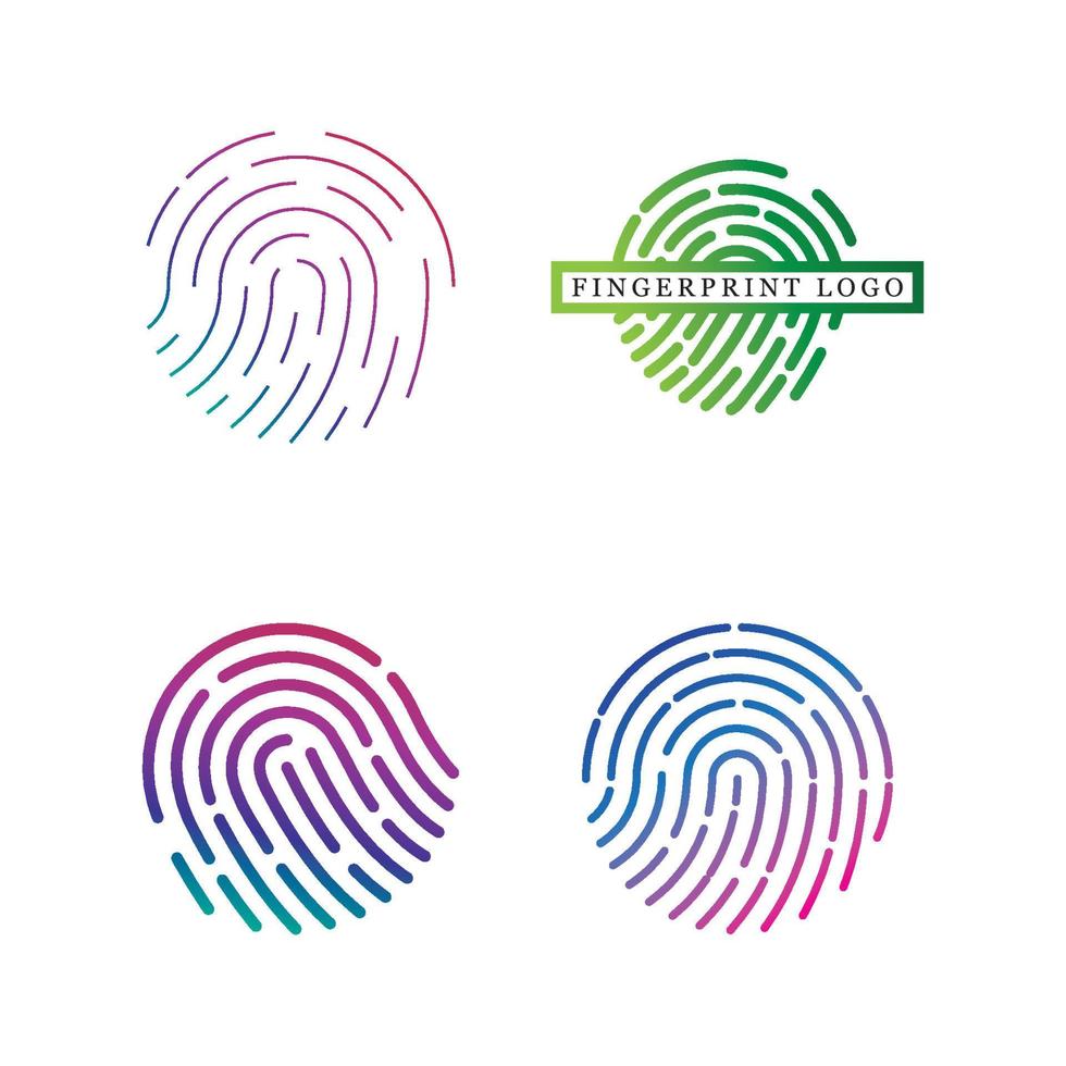 Fingerprint logo vector illustration