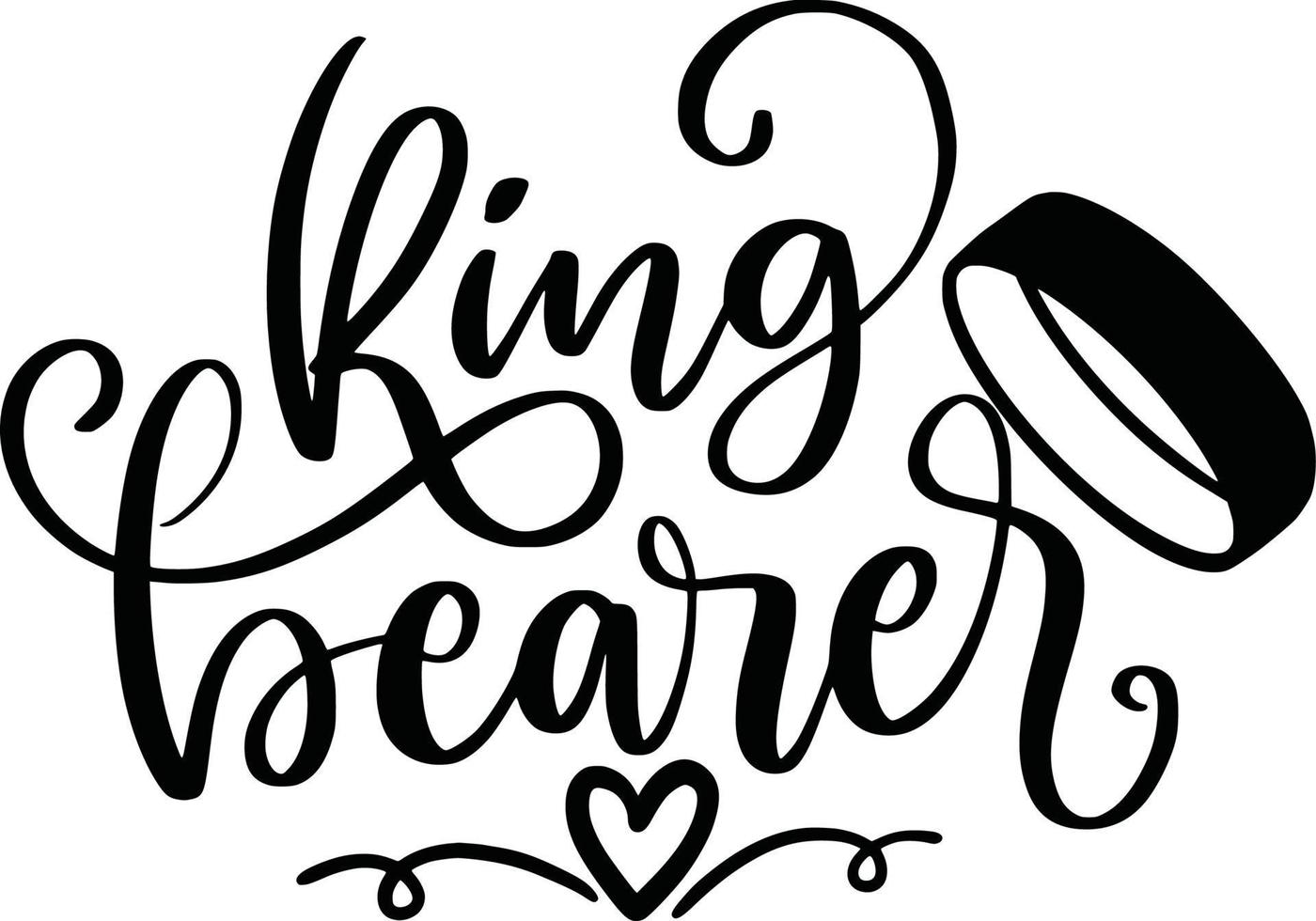 diseño de letras de boda nupcial para invitaciones imprimibles, tarjetas, diseños de camisetas, etc. vector