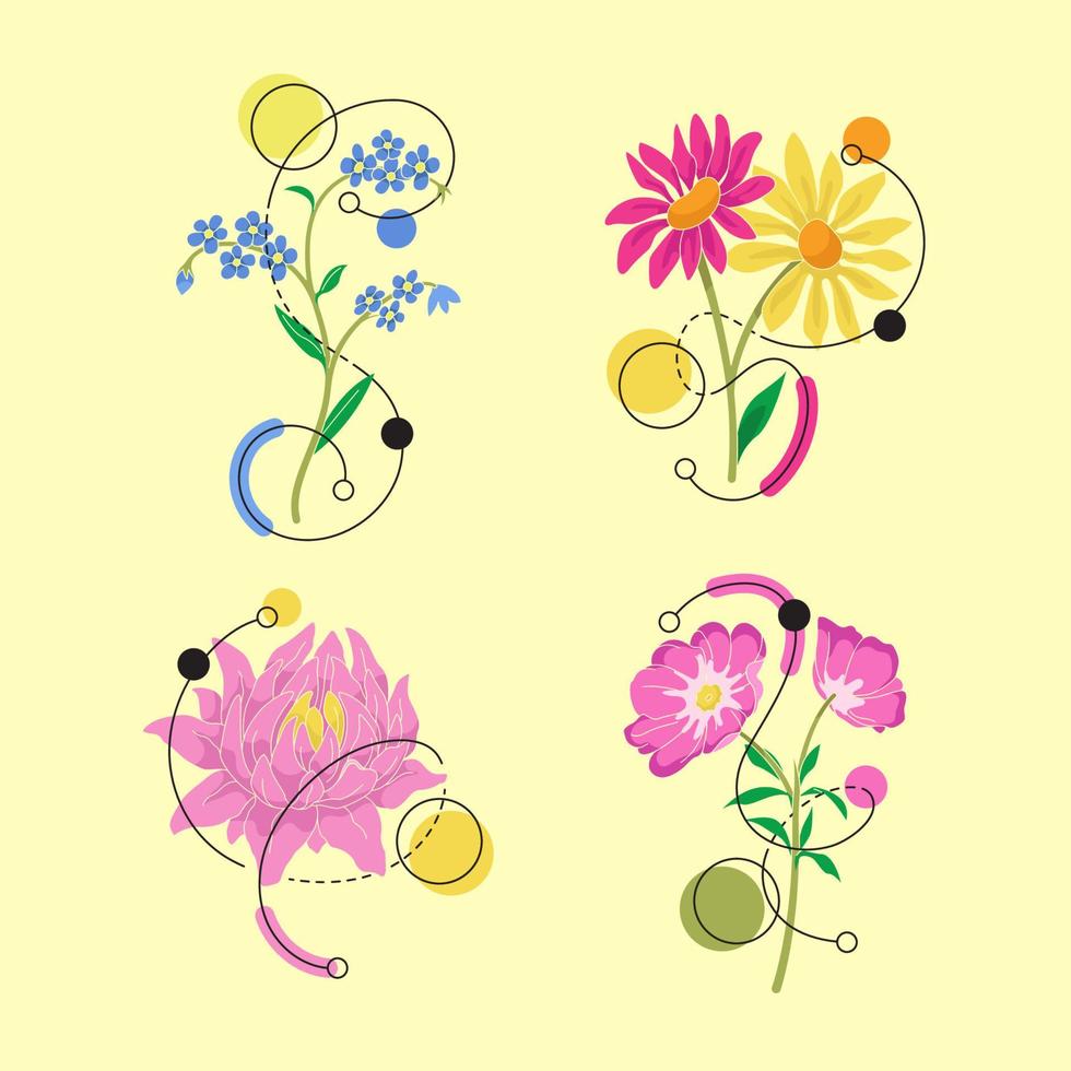 Beautiful Colorful Realistic Flower vector