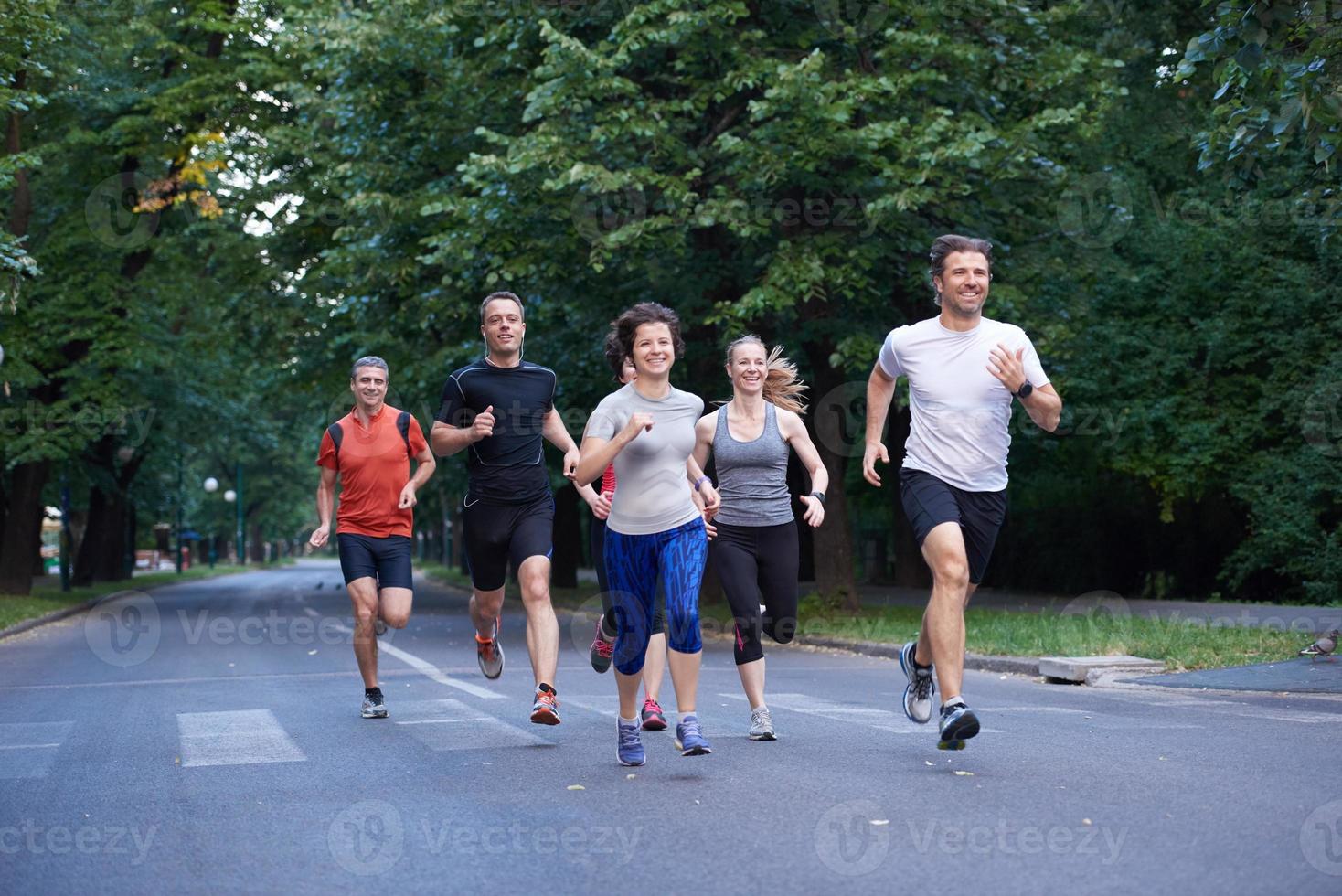 people group jogging photo