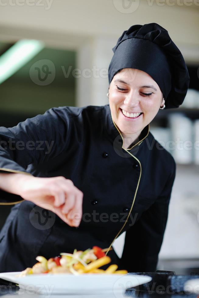 chef preparing meal photo