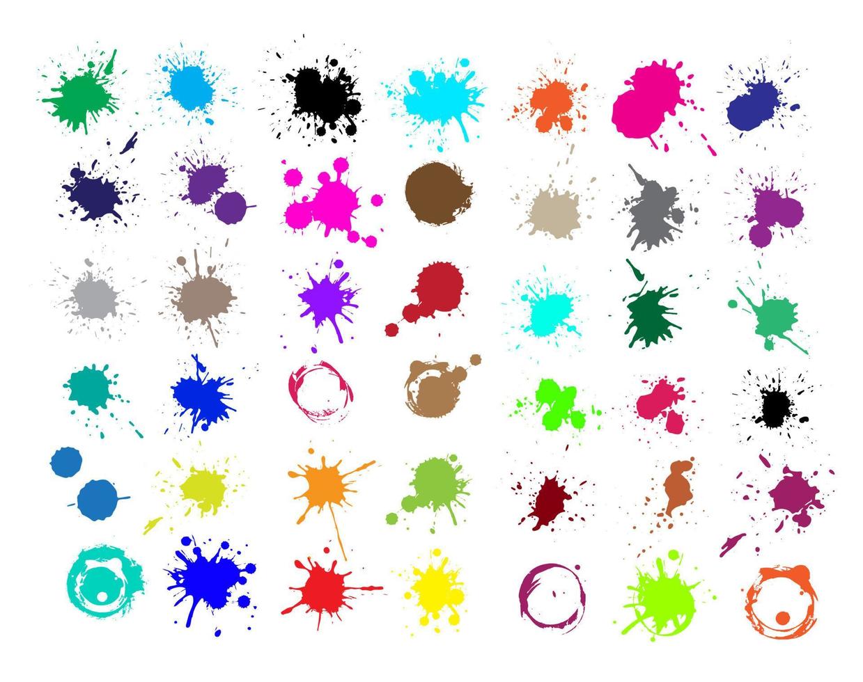 salpicaduras de tinta de color. salpicaduras de grunge. fondo abstracto. pancartas de texto grunge vector