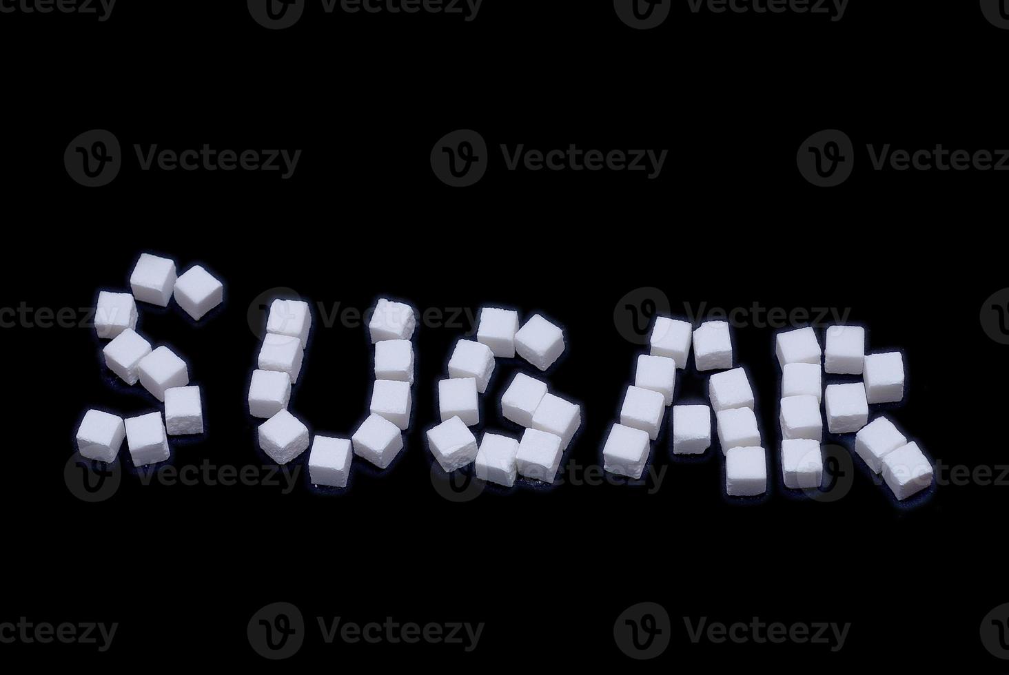 sugar in sugar cubes photo