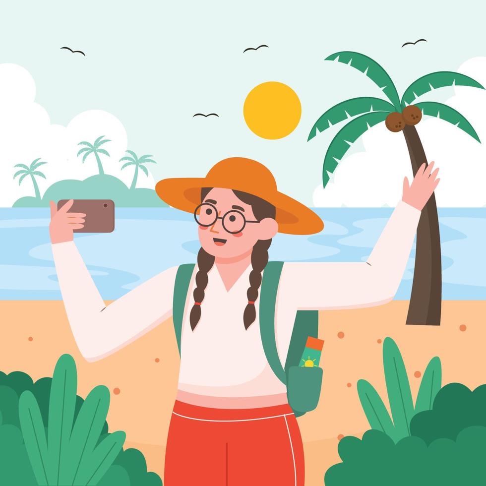 Self Care Beach Vacation vector