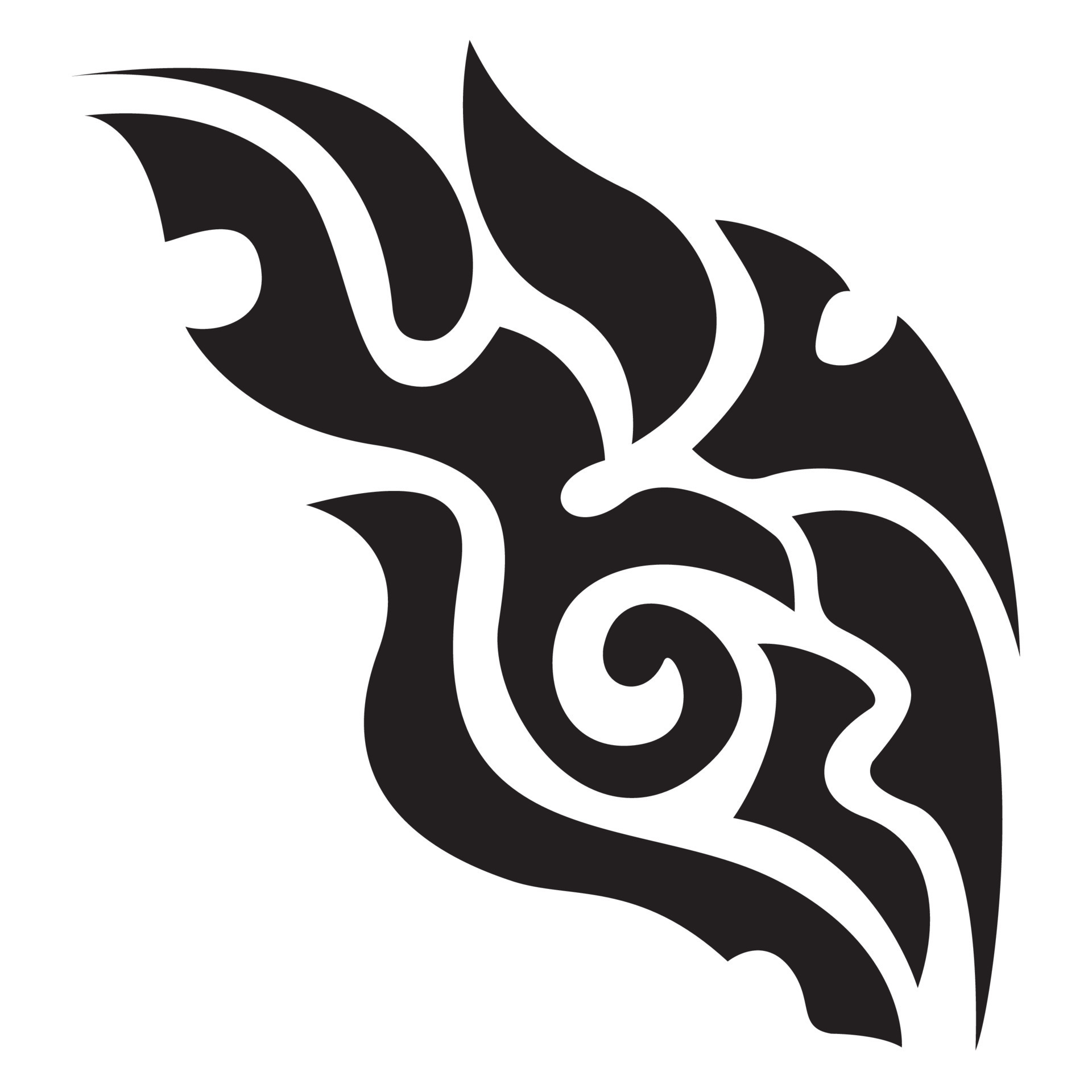 Black tattoo pattern drawn tribal flat on white background. 10991798 Vector Art at Vecteezy Black tattoo pattern drawn tribal flat on white background. 10991798 Vector Art at Vecteezy